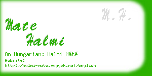 mate halmi business card