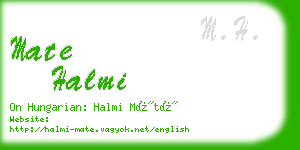 mate halmi business card